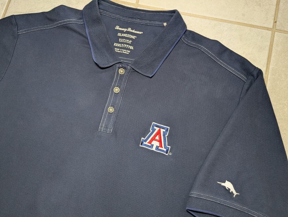 Tommy Bahama Men's 3XLT TALL Arizona Wildcats Shirt Navy Island Zone Supima